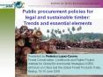 Public procurement policies for legal and sustainabl