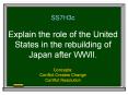 SS7H3c Explain the role of the United States in th