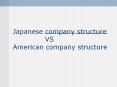 Japanese company structure VS American company structure Ke