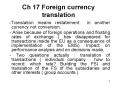 Ch 17 Foreign currency translation-Translation mean