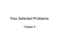 Few Selected Problems Chapter 4 1. From base price levels o