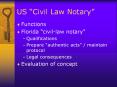 US  Civil Law Notary  Functions Florida  civil-law notary