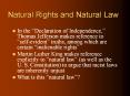 Natural Rights and Natural Law In the  Declaration o