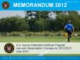 MEMORANDUM 2012 U.S. Soccer Federation Referee Program La