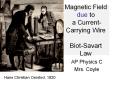 Magnetic Field due to a Current-Carrying Wire Biot-Savar