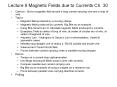 Lecture 9 Magnetic Fields due to Currents Ch. 30 Cartoon 