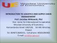 INTRODUCTION TO LOGISTICS AND SUPPLY CHAIN MANAGEMENT ..