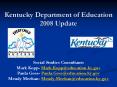 Kentucky Department of Education 2008 Update Social Studie