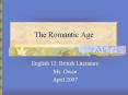 English 12: British Literature Ms. Owen April 2007 
