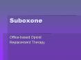 Suboxone Office-based Opioid Replacement Therapy Why trea