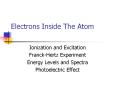 Electrons Inside The Atom Ionization and Excitatio