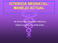 ICTERICIA NEONATAL: MANEJO ACTUAL Dr. HUGO MANZANARES ORTEG