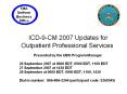 ICD-9-CM 2007 Updates for Outpatient Professional Service