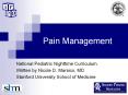 Pain Management National Pediatric Nighttime Curriculu