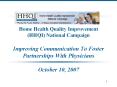 Home Health Quality Improvement (HHQI) National Campaig