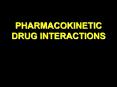 pharmacokinetic drug interactions i. general consideration