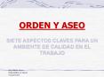 ORDEN Y ASEO SIETE ASPECTOS CLAVES PARA UN AMBIENTE D