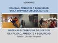 seminario calidad, ambiente y seguridad en la empres