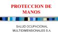 PROTECCION DE MANOS SALUD OCUPACIONAL MULTIDIMENSIONALE