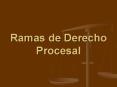 Ramas de Derecho Procesal Por los procesos a los cuales s