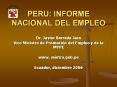 PERU: INFORME NACIONAL DEL EMPLEO Dr. Javier Barreda Jar