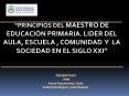  principios del maestro de educaci n primaria. lider de