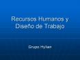 Recursos Humanos y Dise o de Trabajo Grupo Hylian  En qu