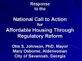 Response to the National Call to Action for Affordabl