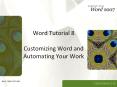 Word Tutorial 8 Customizing Word and Automating Your Wor