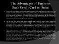 The Advantages of Emirates Bank Credit Card in Dubai