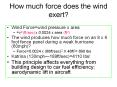 How much force does the wind exert? Wind Force=wind pressur