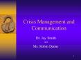 Communication Dr. Joy Smith and Ms. Robin Denny Clemso