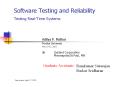 Software Testing and Reliability Testing Real-Time System
