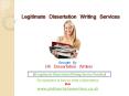 Legitimate Dissertation Writing Services