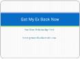 Get my ex back now - Start your relationship over