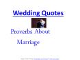 Wedding proverbs