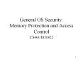 General OS Security: Memory Protection and Access Contro