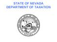 STATE OF NEVADA DEPARTMENT OF TAXATION Online Filing ONLIN