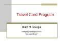 Travel Card Program State of Georgia Department o