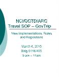 NCI/DCTD/ARC Travel SOP   GovTrip New Implementations, Rule