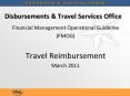 Disbursements & Travel Services Office Financial Managemen