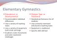 Elementary Gymnastics Educational or Developmenta