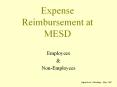 Expense Reimbursement at MESD Employees & Non-Employee