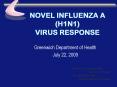 NOVEL INFLUENZA A (H1N1) VIRUS RESPONSE Greenwich Departmen