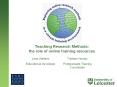 Teaching Research Methods: the role of online trainin