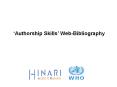 Authorship Skills  Web-Bibliography Overview Contain