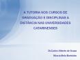 A TUTORIA NOS CURSOS DE GRADUA  O E DISCIPLINAS A DIST NCI