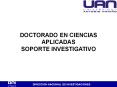 DOCTORADO EN CIENCIAS APLICADAS SOPORTE INVESTIGATIV