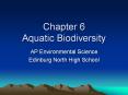 Chapter 6 Aquatic Biodiversity AP Environmental Scienc