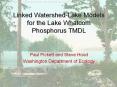 Linked Watershed-Lake Models for the Lake Whatcom Phosphoru